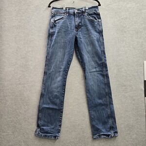 Wrangler Men Jeans 29X32 Blue Denim Retro Slim Straight Westerncore Logo 30"